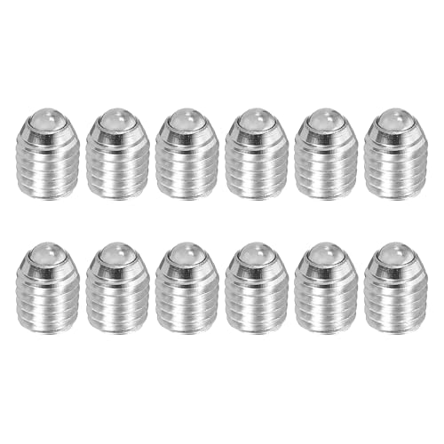 QUARKZMAN Silberne Kugelkopf-Stellschrauben M5x6mm 304 Edelstahl Sechskant-Federstifte Grub Screw Für Industrielle Elektronische Maschinen Hausmöbel Reparatur Arbeitsplätze Packung Mit 12