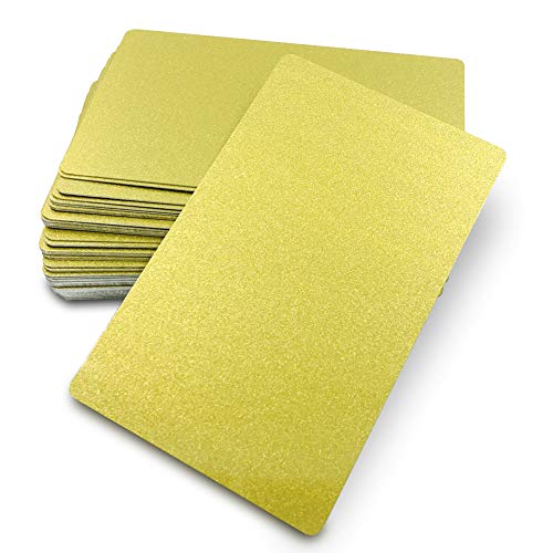 Cartes de visite sublimation or perle en aluminium de 0,45 mm pour impression et gravure