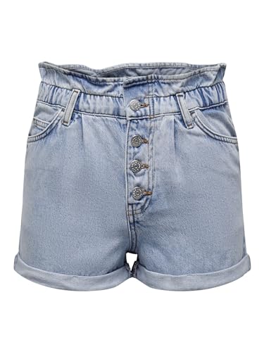 ONLY Damen Denim Jeans Shorts | Kurze Bermuda Pants Sommer Hose | Paperback mit elastischem Bund ONLCUBA, Farben:Blau, Größe:M ONLY Damen Denim Jeans Shorts | Kurze Bermuda Pants Sommer Hose | Paperback mit elastischem Bund ONLCUBA, Farben:Blau, Größe:M