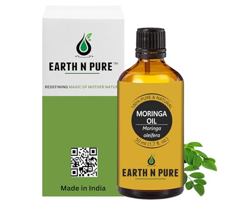 Image of Earth N Pure Moringa Oil Cold Pressed, Natural and Therapeutic Grade 50 ml