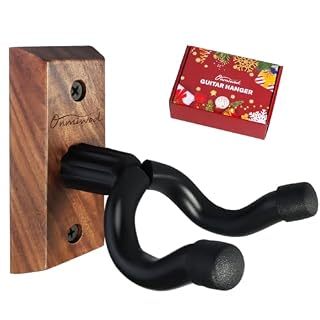 Guitar Wall Mount, Black Walnut Wood Guitar Hanger, U-Shaped Guitar Wall Hanger Mount, Guitar Holder Hook Stand Wall for Acoustic, Electric Guitar, Banjo, Bass, for Guitar Player Men Boy - Les Beatles, Paul McCartney, John Lennon, RIngo Starr, George Harrison