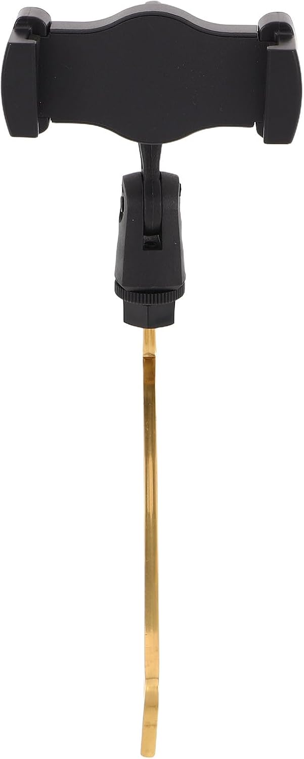 Portable Saxophone Lyre Clip Phone Holder for Tablets and Music Sheets with Abs and Stainless Steel Construction, Handsfree Practice and Outdoor Performances Accessory