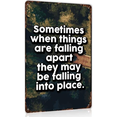 Things Are Falling Into Place Inspirational Metal Sign 8 x 12 Inch