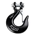 Ucreative Recovery 1/4 inch Clevis Slip Hook with Safety Latch - Heavy Duty Forged Steel Towing Winch Hook for ATV UTV