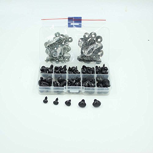 1box(100pcs) 5 Sizes Plastic Safety Nose Triangle for Doll Teddy Puppet Making