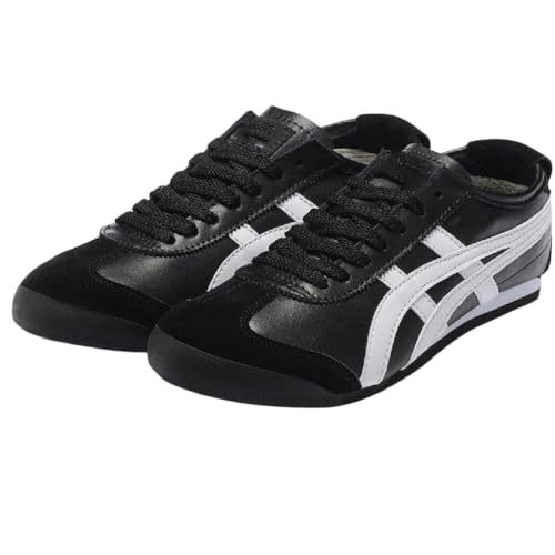 Generic Men's PU Upper Striped Casual Sneakers Black - Image 2