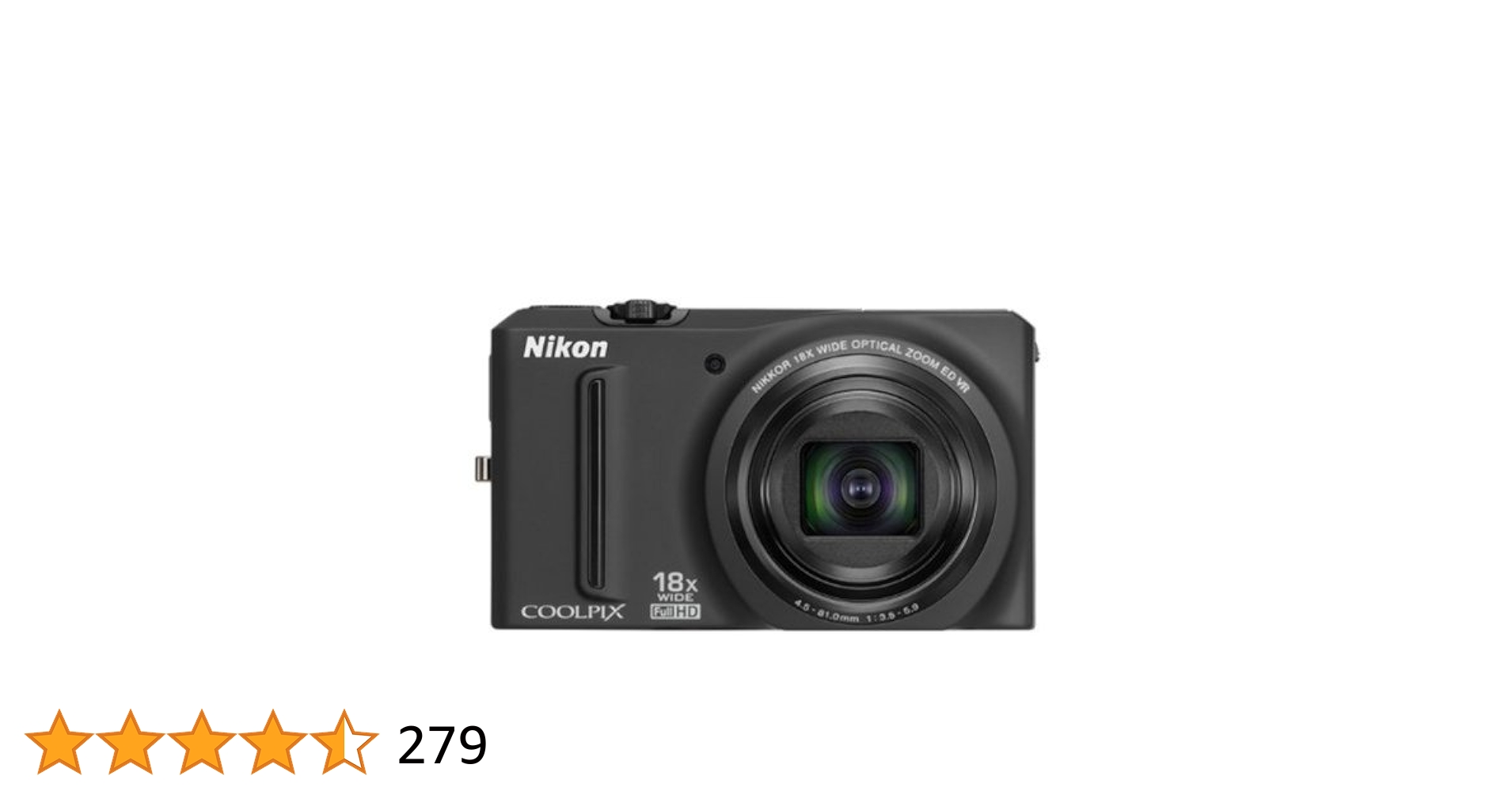 Nikon COOLPIX S9100 12.1MP Camera with 18x Zoom & Full HD Video