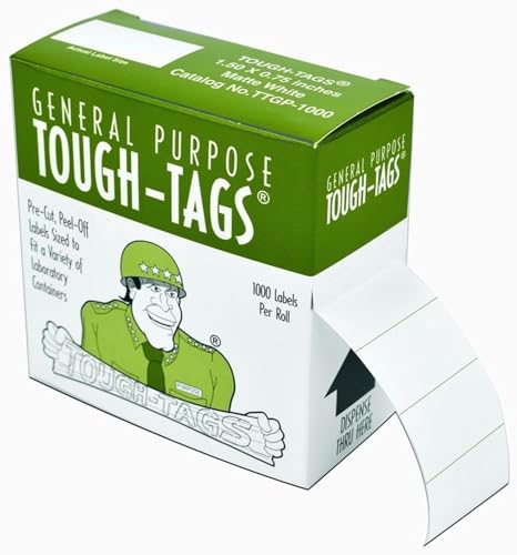 Image of Tough-Tags SETT-2000 SlenderEdge Laser Label, 2.625 inch Length x 0.1875 inch Width, White (Pack of 2475)