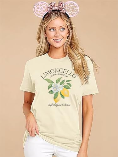Women Lemon Shirt Limoncello per Favore Tshirt Lemon Graphic Amalfi Coast Tee Casual Holiday Trip Short Sleeve Tops4