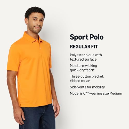 Image of Amazon Essentials Men's Regular-Fit Quick-Dry Short-Sleeve Golf Polo Shirt