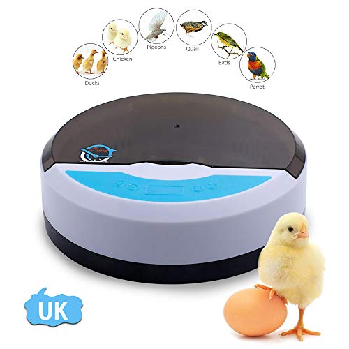 Tenlso Egg Incubator, 9 Eggs Automatic Poultry Hatcher Machine, Mini Digital Egg Hatchery with LED Light for Chickens Ducks Birds Pigeon Quail Eggs