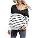 shobdw-separacion-mujer-camiseta-manga-larga-labor-de-retazos-blusa-tops-otono-invierno-ropa-m-negro