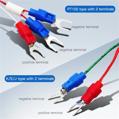Sonda de temperatura tipo J con rosca M8 de compresión y cable de 1 metro 3