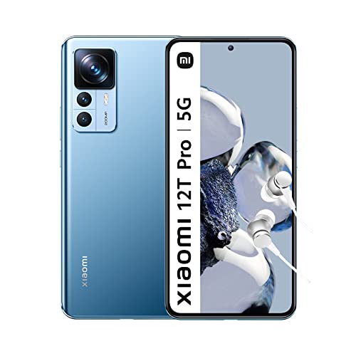 Xiaomi 12T Pro 5G Smartphone+Kopfhörer, 8+256GB, 6.67” 120Hz CrystalRes AMOLED-Display, Snapdragon 8+ Gen 1, 200MP Ultimate Kamera, 120W HyperCharge, 5000mAh, Blue (DE Version + 2 Jahre Garantie)