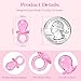 XINHUIDALSQ 150 Mini Acrylic Pacifiers for Baby Shower Game, 0.86 Inch Bulk Chupones para Gender Reveal Party Favors Table Decoration (Pink)