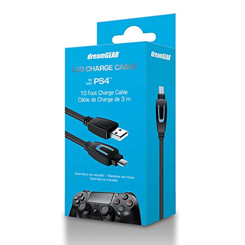 Dreamgear Dgps4-6405 Cabo Usb Com Led Para Controles Playstation 3, Dreamgear, Preto - Android
