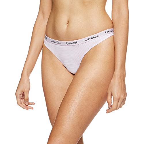 Preisvergleich Produktbild Calvin Klein Damen THONG Tanga, Pink (Feeder Stripe_Charm FSV), S