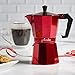 Primula Classic Stovetop Espresso and Coffee Maker, Moka Pot for Italian and Cuban Café Brewing, Greca Coffee Maker, Cafeteras, 6 Espresso Cups, Red