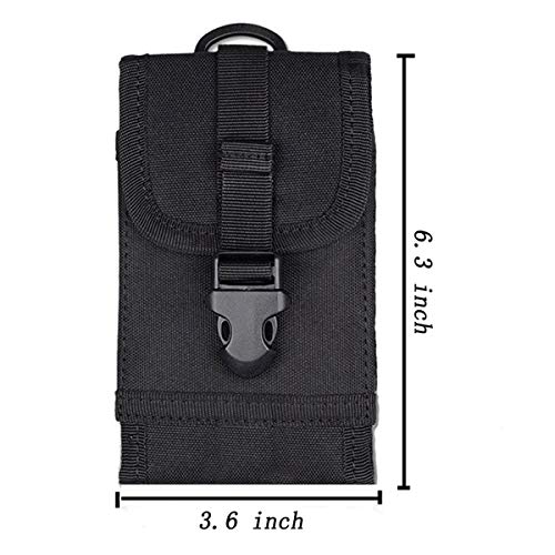 Mumuguo Outdoor Molle Tactical Military Pouch Army Black Waist Holster Smartphone Pouch Military 1000D Nylon Hook Loop Belt Phone Holster Phone With Slim Case #TOP2