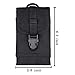 Outdoor MOLLE Tactical Military Pouch Army Black Waist Holster Smartphone Pouch Military 1000D Nylon Hook Loop Belt Phone Holster Phone with Slim Case