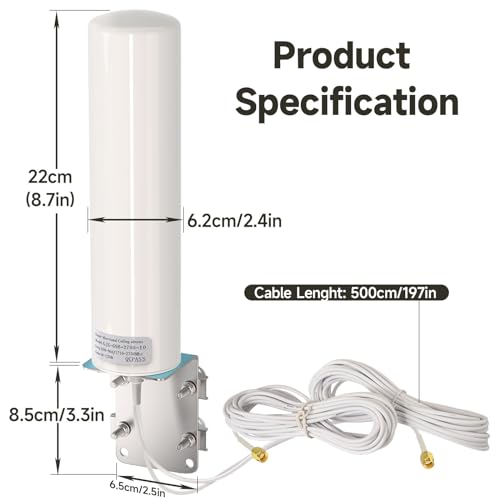 Antenne 4G extérieure solution coupures internet double connecteur SMA 5m - 2