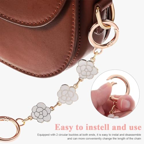Image of PALAY 4Pcs Bag Extender Chain Golden Chain Extender for Bag 5.7-6.7 Inches Cute Charm Chain Strap for Bags Quick Connection Bag Extender Chain Fashion Bag Extender Chain for Purse, Handbag, Sling Bag