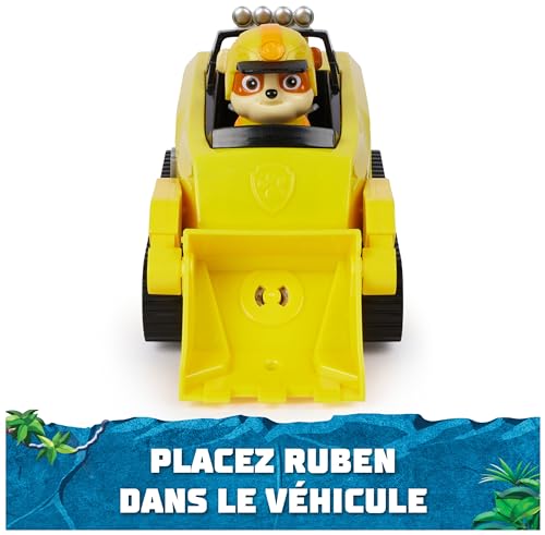 Paw Patrol - Pat Patrouille - Véhicule Figurine Ruben Jungle Pups - Voiture Figurine À Collectionner - Thème Jungle - Pat Patrouille Jouet - Voiture Enfant - Jouet Enfant 3 Ans Et +