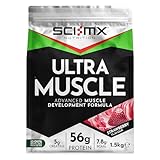 Amazon.co.uk SCI-MX Ultra Muscle - Protein Powder for Muscle Development + 23 Vitamins & Minerals - Strawberry • 5g Creatine + 7.8g BCAAs per Serving • 1.5kg #ad