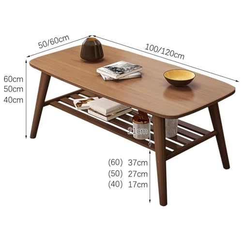 Table basse japonaise de méditation et table d'appoint en bois double niveau