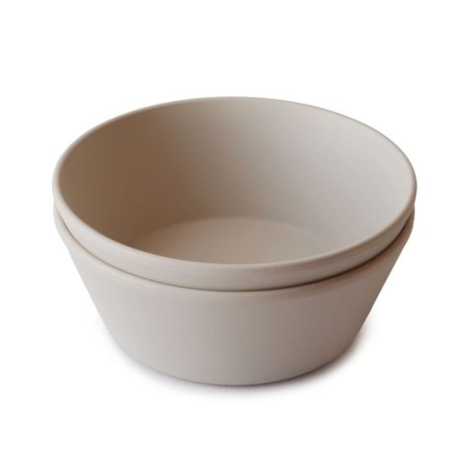 Mushie Dinnerware Bowls for Kids, (Vanilla) Round Bowl, 13 cm de diámetro
