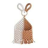 Macrame Mail Organizer Wall Mounted,Handmade Hanging Woven Basket for Boho Home Office Decor,Boho Handmade Woven Tapestry Cotton Rope Hanging Decorative Baskets for Home Bedroom