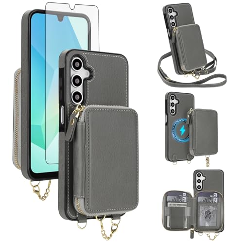 Sac à main pour Samsung Galaxy A14 avec bandoulière et rangement anti-RFID