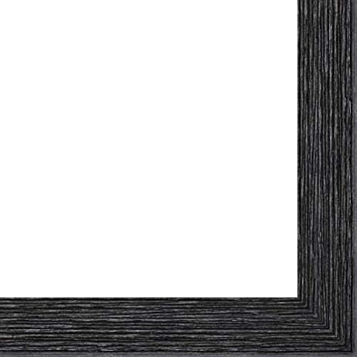Picture Frame Moulding (Wood) 100ft Bundle - Distressed/Aged Black Finish - 1" Width - 1/2" Rabbet Depth