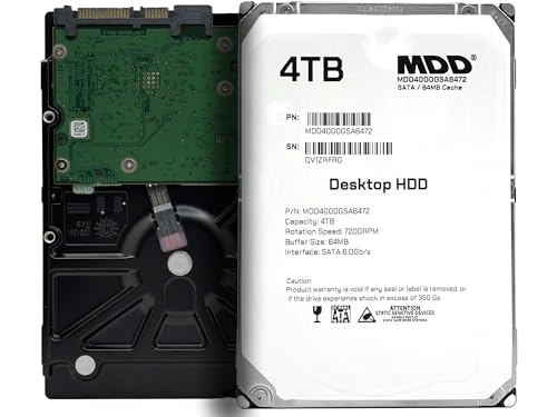 Image of MDD MAXDIGITALDATA (MDD4000GSA6472 4TB 7200RPM 64MB Cache SATA 6.0Gb /s 3.5inch Internal Desktop Hard Drive (for Desktop PC, Mac, CCTV DVR, Surveillence, Server, NAS)