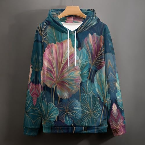 Veste décontractée feuilles peintes 3D de qualité esthétique supérieure - 3