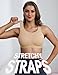 ZeroBound Women's Workout Bra - Adjustable Support Sports Bra with Mesh Back Design Wide Straps Full Elastic Band for Yoga Gym (Deep Nude,36C)