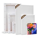 Leinwand Set, 6 Stk 100% Reines Baumwolle Leinwände zum Malen, Vorgespannte Weiße Künstler Leinwand Set, 15x15cm 15x20cm 20x30cm Kleine Keilrahmen Malkarton für Acryl ölfarben