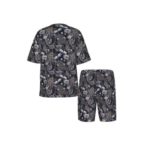 Pijama de hombre transpirable y suave de dos piezas con bolsillos funcionales 6