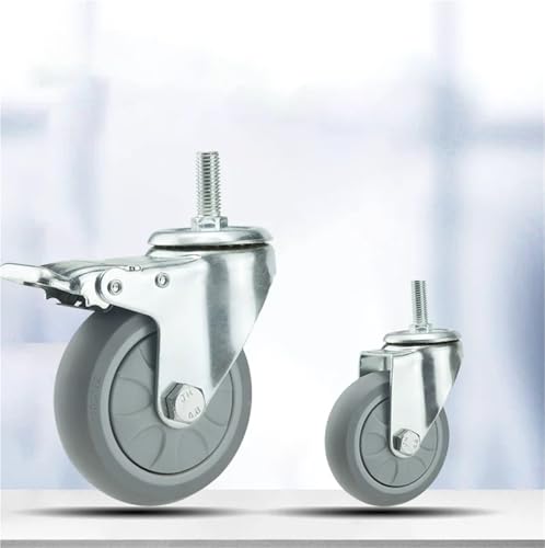 Roues pivotantes anti-vibration avec frein pour chariots instables
