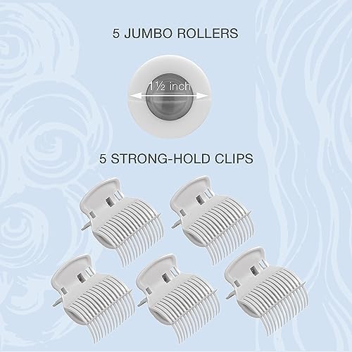 Image of Conair Double Ceramic Hot Rollers for Long,Medium & Short Hair,5 Ceramic Flocked 1-Inch Heated Hair Rollers with Clips,Hot Curlers for Women,Volume & Curls,Dual Voltage,Pink /White,(Pack of 6)