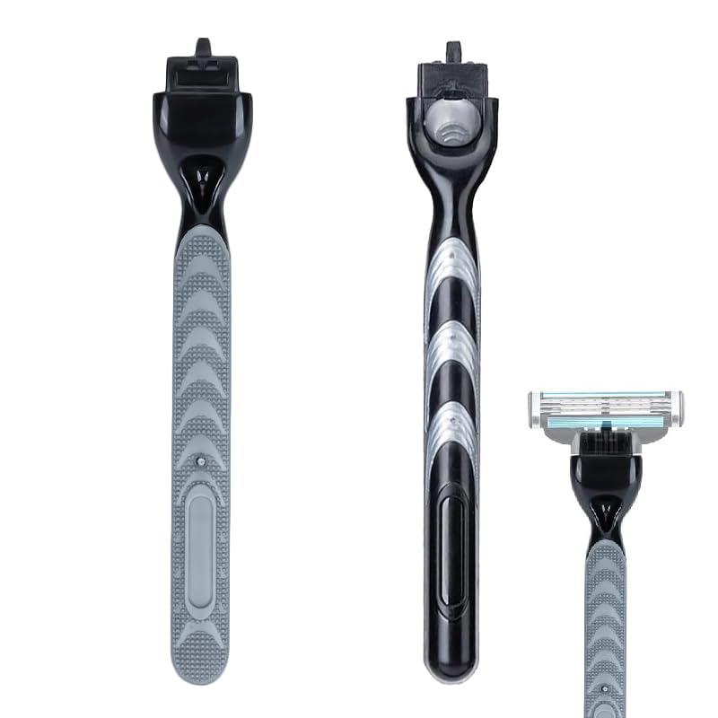 UWSTE 2Pack Razor Handle Replacement Compatible with Gillette Mach 3, Comfort Glide Razor Handle Non-Slip Ergonomic Handles, Only Handle