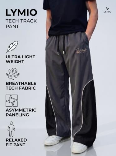 Image of Lymio Track Pant for Men | Stylish Baggy Jogger for Man | Casual Wide Leg Pant | Trendy Streetwear Trackpant for Men (SSM-TP-1-2)
