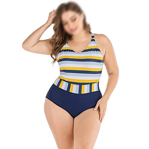 Maillot de bain 1 épaule à rayures sculptant pour femmes à taille haute