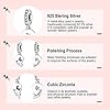 Annmors Charm 925 Perles En Argent Sterling Heart Split Dangle pouravec Zircone,Breloque Compatible pour Européen Bracelets Collier,fête des mères Anniversaire Cadeau Bijoux de Noël pour les Filles #3