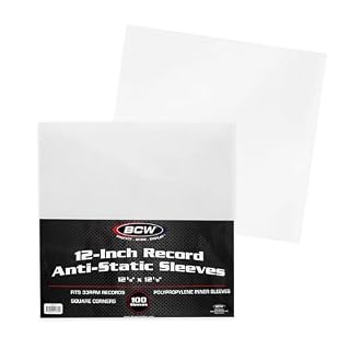 BCW 12-inch Record Inner Sleeves – 100 ct | Anti-Static Polypropylene Vinyl LP Storage Protectors | 100 Pieces - Les Beatles, Paul McCartney, John Lennon, RIngo Starr, George Harrison