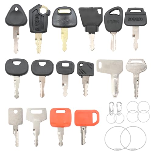 Scettar Jeu de clés universelles pour engins de chantier avec crochet/joints toriques, pelleteuse, clés pour machines, engins de chantier universels