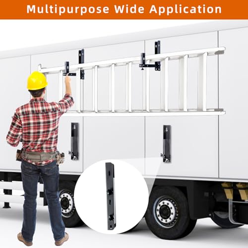 Image of Foldable Side Mount Trailer Ladder Rack for Open /Enclosed Trailers