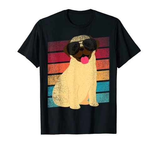 Pug Dog Divertente Mamma Papà Abbigliamento Maglietta