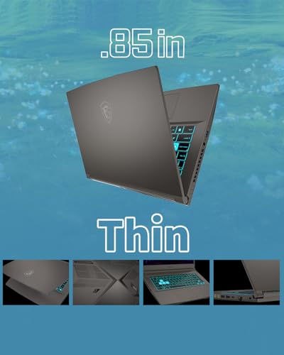 Image of MSI Thin A15 Gaming Laptop - AMD Ryzen 9 8945HS(8-core), GeForce RTX 4060, 15.6 inch 144Hz FHD IPS Display, Backlit Keyboard, Windows 11 Pro, Office Lifetime Pro, External DVD Drive(32 GB DDR5|1TB SSD)
