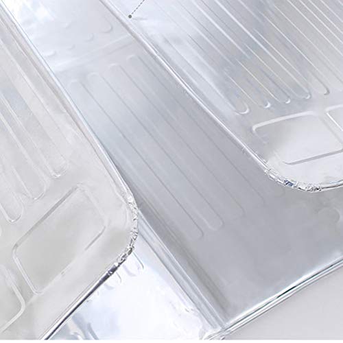 Hemoton (120 * 50Cm) Anti Splatter Shield Guard Oil Barrier Stove Nonstick Aluminum Oil Guard 3 Sided Guard For Kitchen Cooking Frying Oil Screen Cover #TOP6